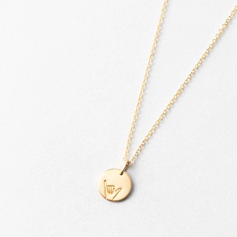 “Right On” Shaka Hand Hawaiian Cute Charm Necklace - Picture 2 of 16